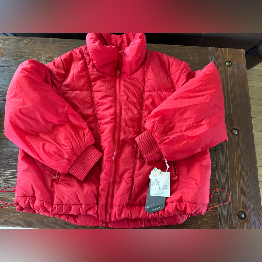 Vibrant Red Puffer Jacket